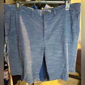 Travis Mathew Brand Men’s Shorts NWOT.  Navy Blue With Faint Stripe. Size 40”